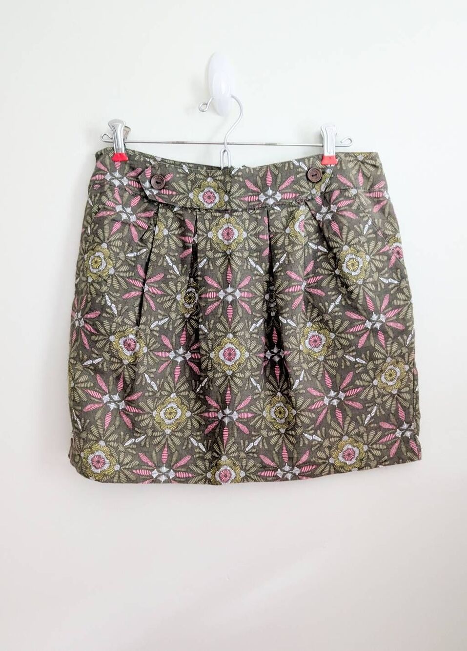 Forever 21 Green Geometric Print Skirt